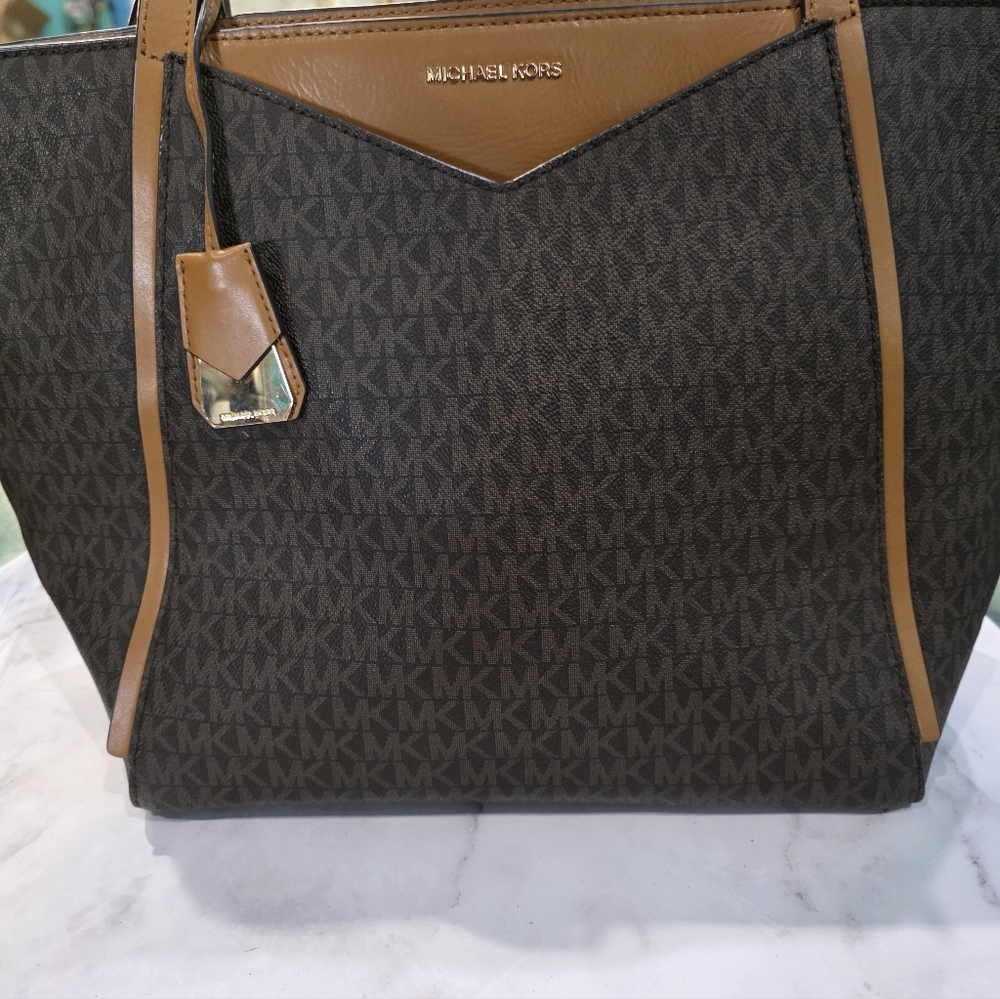 New Michael Kors Tan and Brown Tote Bag